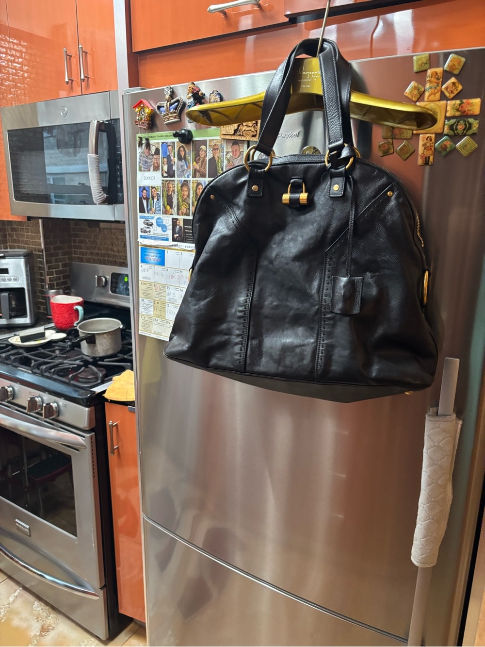 Yves Saint Laurent Muse Two Bag Black Leather Shoulder Bag